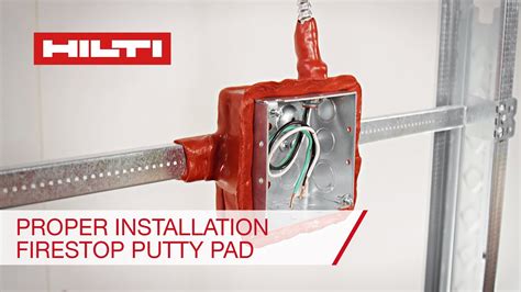 electrical boxes protected in a fire rated wall|hilti putty pads.